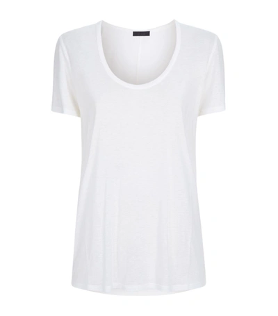 The Row Stilton Scoop Neck T-shirt In White