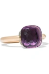 Pomellato Nudo Classic Ring With Amethyst In 18k Rose And White Gold In Rose Gold