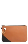 JW ANDERSON PIERCE COLORBLOCK LEATHER CLUTCH - BROWN,HB25WP17