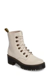Dr. Martens Leona Heeled Boot In Bone Temperley