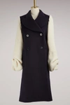 JW ANDERSON KNIT-SLEEVED WOOL COAT,CO08WP17/888