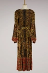 Etro Leopard & Paisley Long-sleeve Gown In Leopard