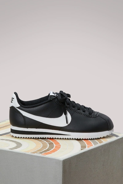 Nike 'classic Cortez' Trainer (women) In Black Grey White