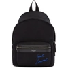 SAINT LAURENT SAINT LAURENT BLACK EMBROIDERED MINI CITY BACKPACK