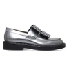 MARNI Double bow metallic-leather loafers