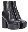 MARC JACOBS LEATHER PLATEAU ANKLE BOOTS,P00284230