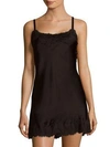 JOSIE NATORI Josie Natori Lace-Trim Silk Chemise