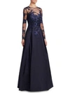 TERI JON BY RICKIE FREEMAN ILLUSION BALL GOWN