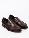 TOD'S PENNY BAR DETAILED LEATHER LOAFERS,8476083