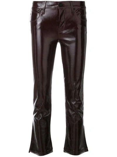 Rta Cropped Flared Trousers In Red