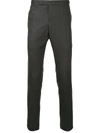 Thom Browne Dark Grey Super 120s Twill Low Rise Skinny Side Tab Trouser In <p><span Data-mce-fragment="1">you Can't Go Wrong With 's Classic Backstrap Trousers. Cra