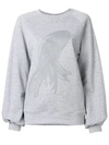 IOANA CIOLACU OVERSIZED PRINTED SWEATSHIRT,IDAW16SW01GRY12390583