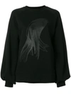 IOANA CIOLACU OVERSIZED PRINTED SWEATSHIRT,IDAW16SW01BLK12390578