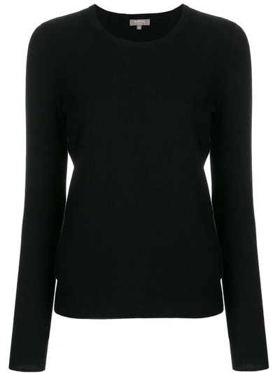 N•peal Cashmere Round Neck Jumper In Black