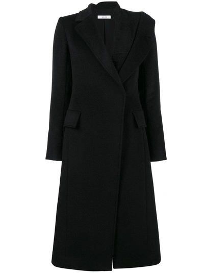 Adeam Asymmetric Tailored Coat In Black