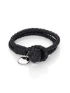BOTTEGA VENETA Intrecciato Leather Double-Row Wrap Bracelet