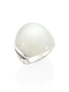 JOHN HARDY Bamboo White Diamond, Grey Moonstone & Sterling Silver Ring