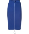 MUGLER Blue Jupe Zipper Skirt,992364850715283179