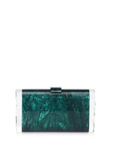 Edie Parker Lara Backlit Acrylic Clutch Bag, Green