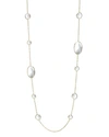 Ippolita 18k Yellow Gold Polished Rock Candy Circle Oval Station Necklace In Mother-of-pearl, 37 In Mother Of Pearl