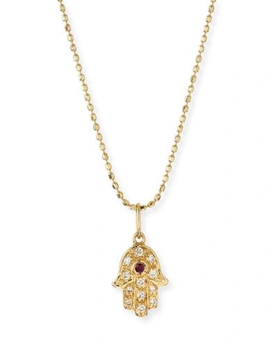 Sydney Evan 14k Gold Diamond Hamsa Pendant Necklace