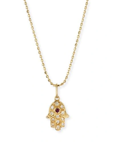 Sydney Evan 14k Gold Diamond Hamsa Pendant Necklace In Yellow Gold