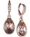 GIVENCHY ROSE GOLD-TONE CRYSTAL DROP EARRINGS