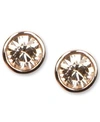 GIVENCHY EARRINGS, ROSE GOLD-TONE CRYSTAL ELEMENT STUD EARRINGS