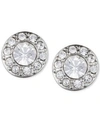 Givenchy Small Crystal Pave Stud Earrings In Silver