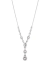 GIVENCHY MULTI-CRYSTAL AND PAVE Y-NECK NECKLACE