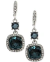 GIVENCHY CUSHION-STONE AND CRYSTAL DROP EARRINGS