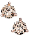KATE SPADE KATE SPADE NEW YORK ROSE GOLD-TONE CRYSTAL AND STONE STUD EARRINGS