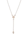 MARCHESA CRYSTAL & IMITATION PEARL Y-NECKLACE