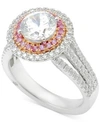 MARCHESA CERTIFIED PINK AND WHITE DIAMOND ENGAGEMENT RING (2-1/2 CT. T.W.) IN 18K WHITE GOLD AND ROSE GOLD, C