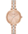 KATE SPADE KATE SPADE NEW YORK WOMEN'S HOLLAND TWO-TONE STAINLESS STEEL BRACELET WATCH 34MM 1YRU0860