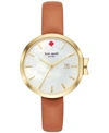 KATE SPADE KATE SPADE NEW YORK WOMEN'S PARK ROW LUGGAGE LEATHER STRAP WATCH 34MM KSW1324