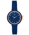 KATE SPADE KATE SPADE NEW YORK WOMEN'S PARK ROW NAVY SILICONE STRAP WATCH 34MM