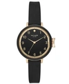 KATE SPADE WOMEN'S PARK ROW BLACK SILICONE STRAP WATCH 34MM