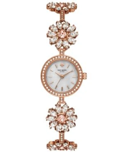 Kate Spade Daisy Chain Crystal Watch, 20mm In Rose Gold