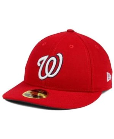 New Era Washington Nationals Low Profile Ac Performance 59fifty Cap In Red