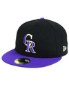 New Era Men's Black, Purple Colorado Rockies 2021 Mlb All-star Game Authentic Collection On-field 59fifty Fi In Black/purple
