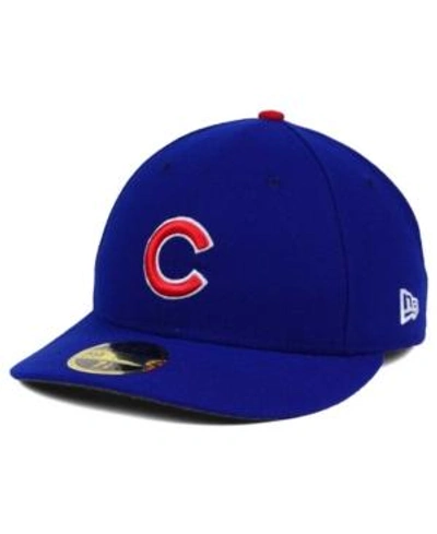 New Era Chicago Cubs Low Profile Ac Performance 59fifty Cap In Light Royal