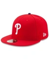 New Era Philadelphia Phillies Authentic Collection 59fifty Cap In Red