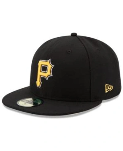 New Era Pittsburgh Pirates Authentic Collection 59fifty Fitted Cap In Black