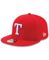 NEW ERA TEXAS RANGERS AUTHENTIC COLLECTION 59FIFTY FITTED CAP