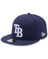New Era Tampa Bay Rays Authentic Collection On-field Low Profile 59fifty Fitted Cap In Lightnavy