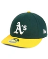 New Era Oakland Athletics Low Profile Ac Performance 59fifty Cap In Green/yellow