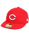 New Era Cincinnati Reds Low Profile Ac Performance 59fifty Cap In Red
