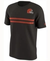 NIKE MEN'S CLEVELAND BROWNS COLOR RUSH STRIPE T-SHIRT