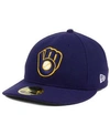 New Era Milwaukee Brewers Authentic Collection 59fifty Fitted Cap In Lightnavy